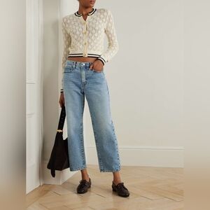 FRAME MID-RISE CROPPED STRAIGHT JEANS